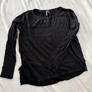 Left of Center Anthropologie Women's Black Long Sleeve Top